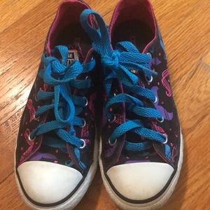 Mustache converse sneakers!  Size 13